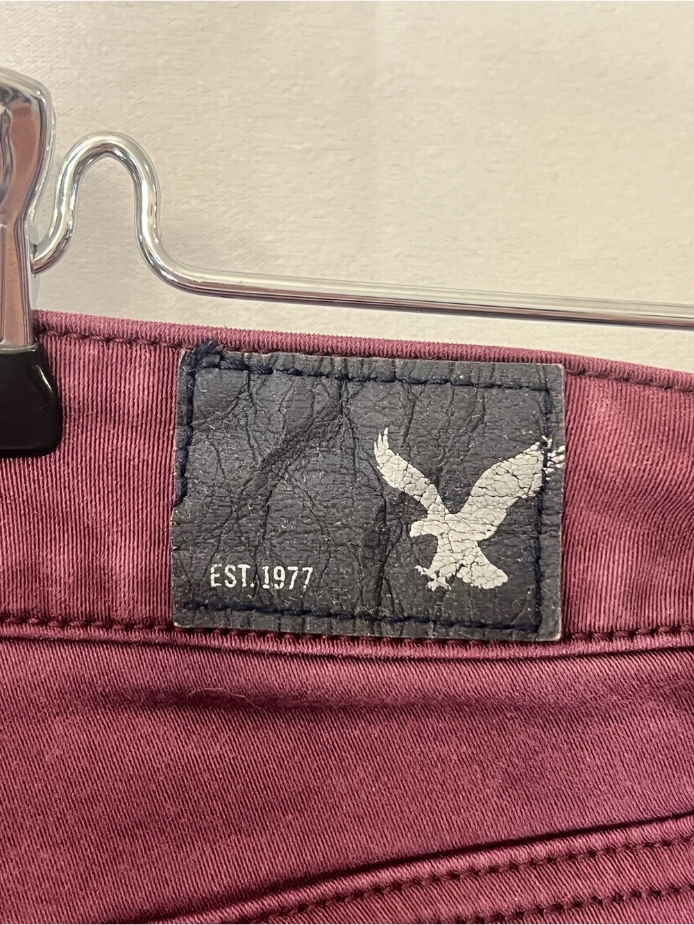 American Eagle Outfitters Super Stretch Shorts - Wine Burgundy - Picture 5 of 8